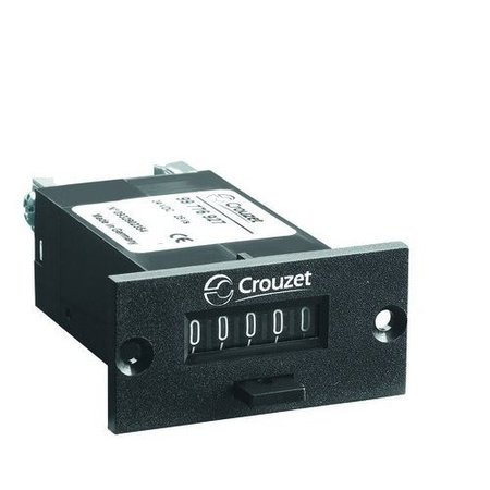 CROUZET Electromechanical Impulse Counter With Reset, 24 x 48MM, 24 VDC 99776927